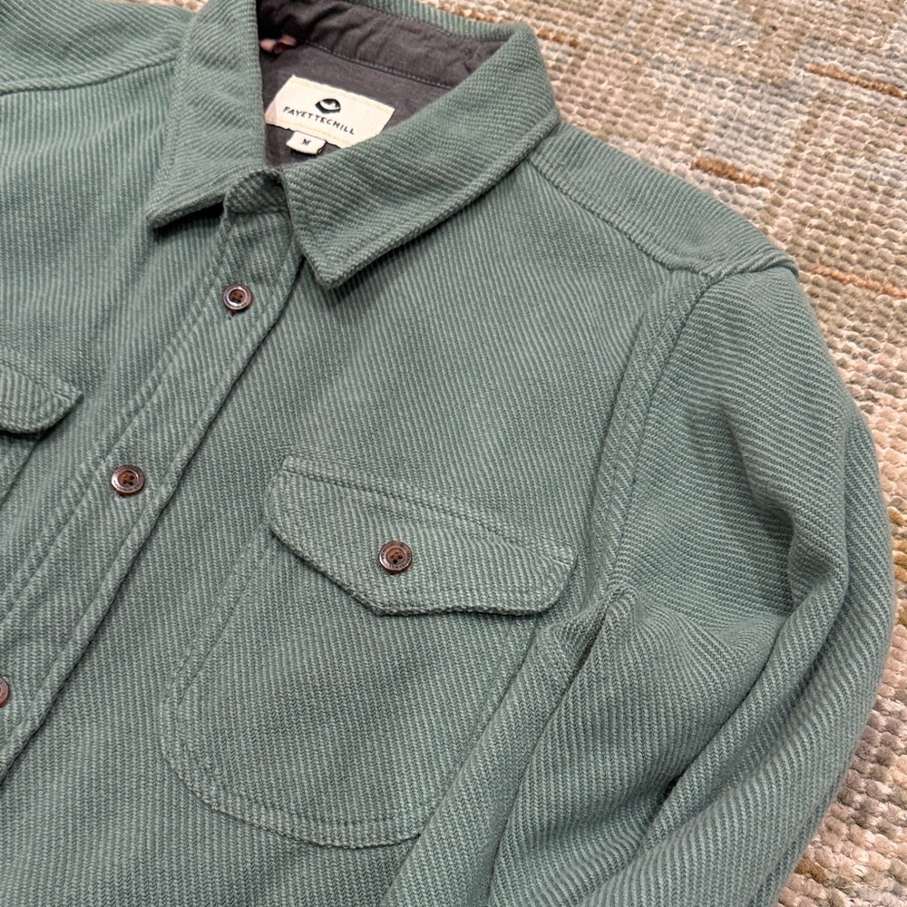 Fayetteville  Sage Green Twill Flannel